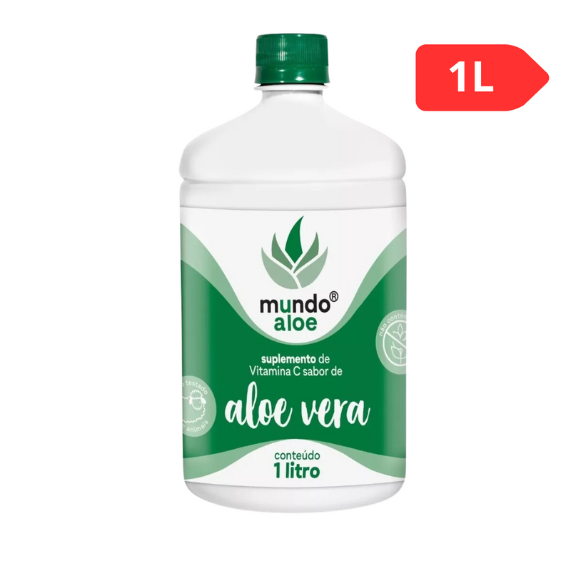Polpa Concentrada de Babosa Mundo Aloe Orgânico 1L C/ Dosador